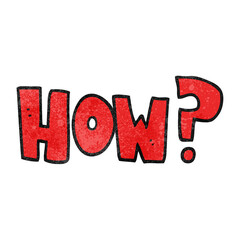 textured cartoon how? sign