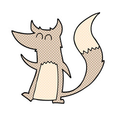 cartoon little wolf