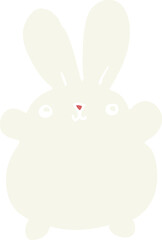 cute flat color style cartoon rabbit