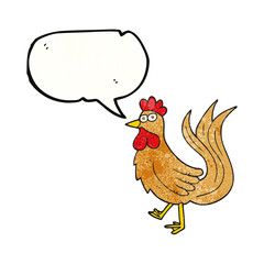 speech bubble textured cartoon cock
