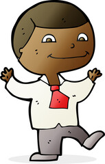 cartoon happy boy
