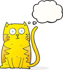 thought bubble cartoon cat