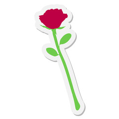 single rose sticker