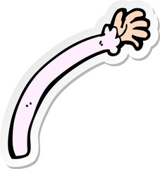 sticker of a cartoon arm