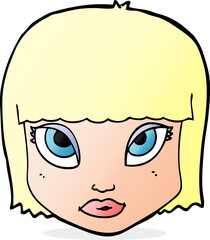 cartoon female face