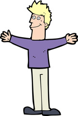 Fototapeta premium cartoon happy man