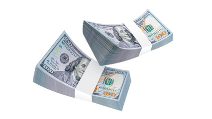 A stack of 100-dollar bills.