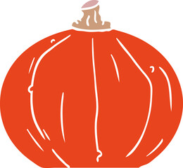 cartoon doodle of a pumpkin