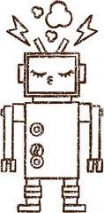 Robot Charcoal Drawing