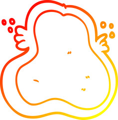 warm gradient line drawing cartoon amoeba