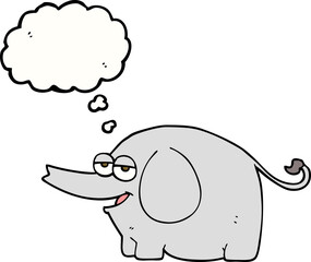 thought bubble cartoon elephant squirting water
