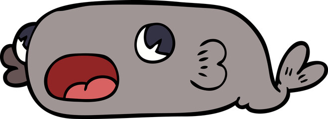 cartoon doodle of a fish