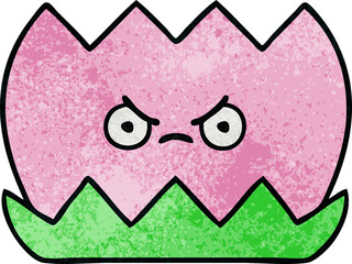 retro grunge texture cartoon water lilly