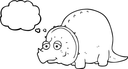 thought bubble cartoon dinosaur