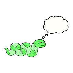 thought bubble cartoon snake