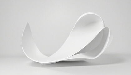 3d rendering, abstract white background with simple geometric lines, modern minimalist wallpaper with layers