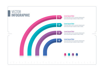 quarter circle infographic template. arrows information template. business infographic template