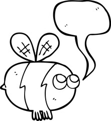 speech bubble cartoon bee