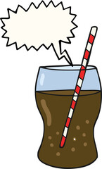 speech bubble cartoon fizzy drink