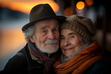 portrait of an elderly couple