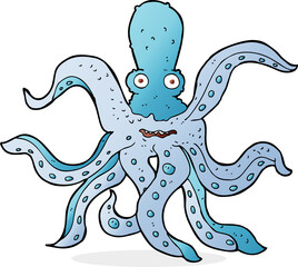 cartoon giant octopus