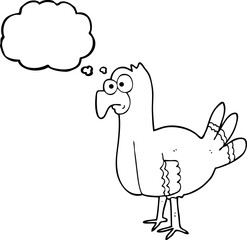 Obraz premium thought bubble cartoon bird