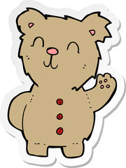 sticker of a cartoon teddy bear