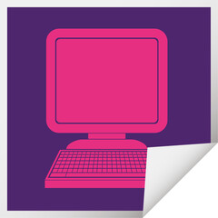 Computer square peeling sticker