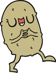 Fototapeta premium cartoon happy potato