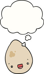 cartoon egg and thought bubble