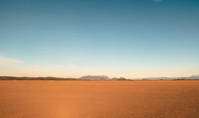 Dry lake in Michoacan Mexico with space for text