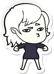 Obraz premium sticker of a cartoon vampire girl