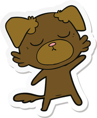 Fototapeta premium sticker of a cute cartoon dog