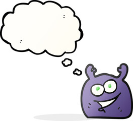 thought bubble cartoon little alien