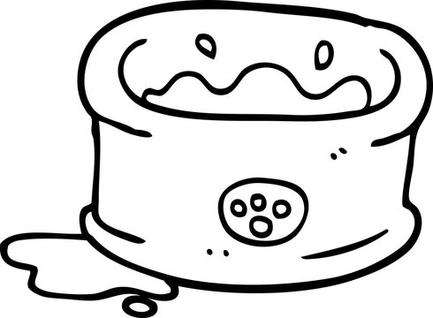 recommend clip art: line drawing cartoon pet bowl