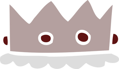 cartoon doodle silver crown