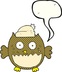 comic book speech bubble cartoon owl