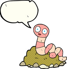 comic book speech bubble cartoon earthworm