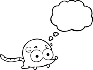 thought bubble cartoon mouse