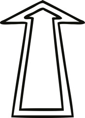 quirky line drawing cartoon arrow