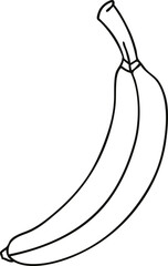 quirky line drawing cartoon banana