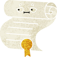 retro illustration style cartoon contract