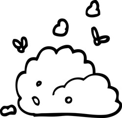 black and white cartoon dog poo