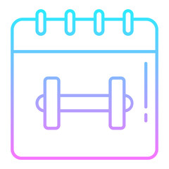 Exercise Calendar Icon