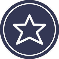 star shape circular icon