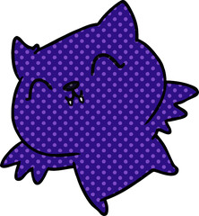 cartoon of cute kawaii bat