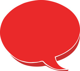 cartoon doodle red speech bubble