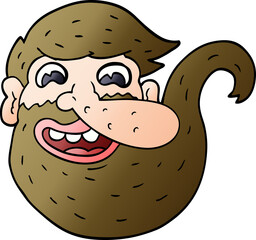 bearded cartoon doodle man