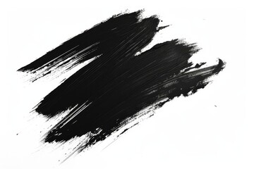 Black Ink Stroke on White Background