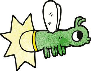cartoon doodle glow bug
